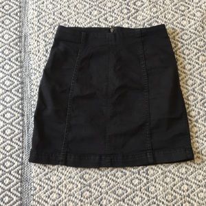 Free People Black Denim mini skirt
